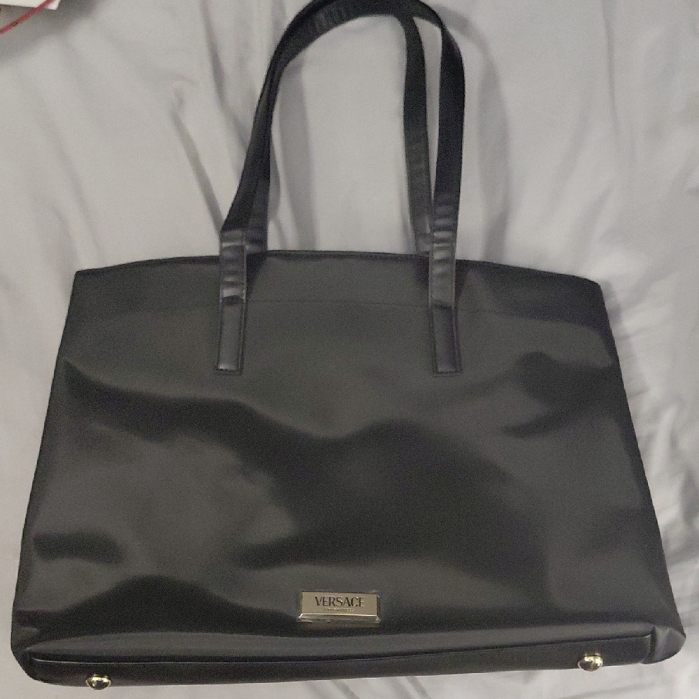 Versace Elegant Black Tote Bag